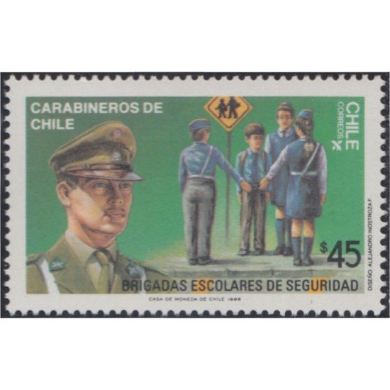 Chile 875 1987 Carabineros de Chile MNH Chile 875 1987 Carabineros de Chile MNH