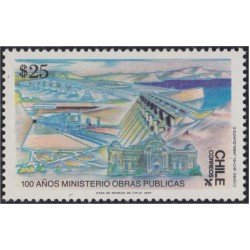 Chile 801 1987 Años Ministerio de obras públicas MNH Chile 801 1987 Años Ministerio de obras públicas MNH