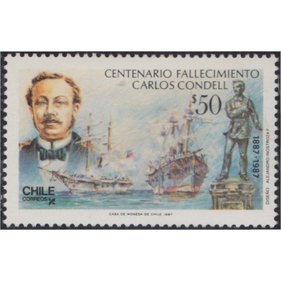 Chile 823 1987 Carlos Condell MNH Chile 823 1987 Carlos Condell MNH