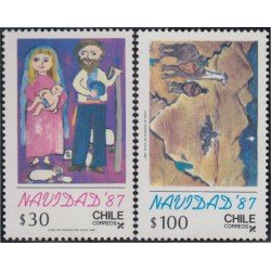Chile 824/25 1987 Navidad Christma MNH Chile 824/25 1987 Navidad Christma MNH