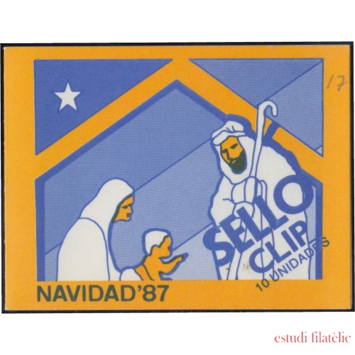 Chile 827a 1987 Navidad Christma MNH en carnet