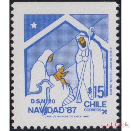 Chile 827a 1987 Navidad Christma MNH