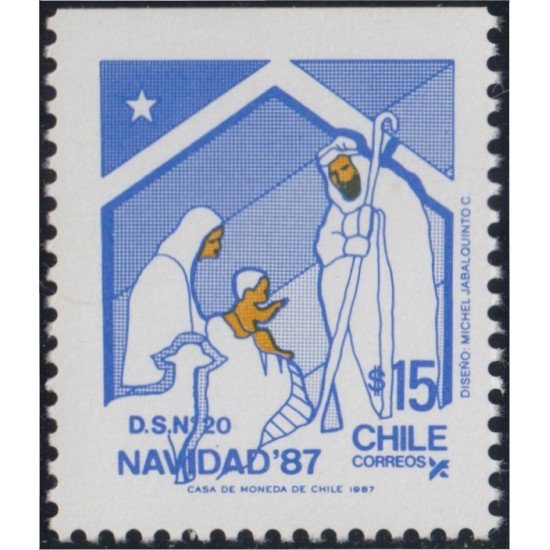 Chile 827a 1987 Navidad Christma MNH