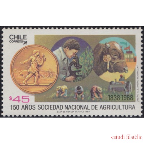 Chile 843 1988 150 Años Sociedad Nacional de Agricultura MNH