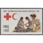 Chile 844 1988 125 Años de Cruz Roja MNH