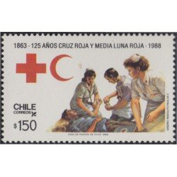 Chile 844 1988 125 Años de Cruz Roja MNH Chile 844 1988 125 Años de Cruz Roja MNH