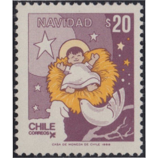 Chile 879 1988 Navidad Christmas MNH Chile 879 1988 Navidad Christmas MNH