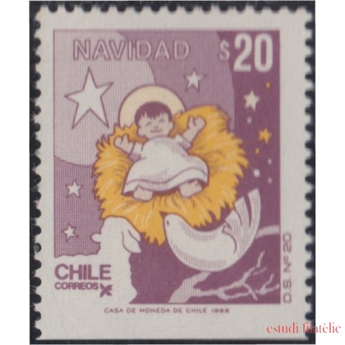 Chile 880a 1988 Navidad Christmas MNH