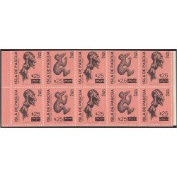 Chile 886a/87a 1989 Isla de Pascua Cabeza de Moai MNH en carnet Chile 886a/87a 1989 Isla de Pascua Cabeza de Moai MNH en carnet