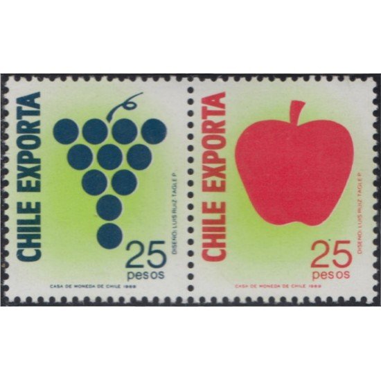 Chile 894/95 1989  Chile exporta MNH
