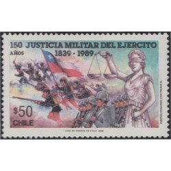 Chile 914 1989 150 Años de Justicia Militar del Ejército MNH Chile 914 1989 150 Años de Justicia Militar del Ejército MNH