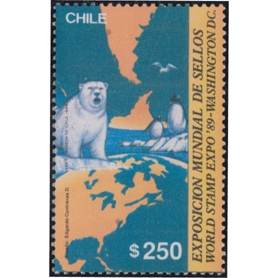 Chile 922A 1989 Exposición mundial de sellos MNH