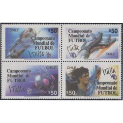 Chile 951/54 1990 Campeonato Mundial de Fútbol Italia 90 MNH Chile 951/54 1990 Campeonato Mundial de Fútbol Italia 90 MNH