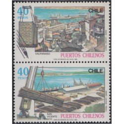Chile 961/62 1990 Puertos Chilenos MNH Chile 961/62 1990 Puertos Chilenos MNH