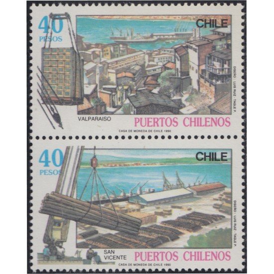 Chile 961/62 1990 Puertos Chilenos MNH