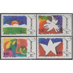 Chile 963/66 1990 Democracia en Chile MNH Chile 963/66 1990 Democracia en Chile MNH