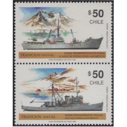 Chile 967/68 1990 Tradición naval Barcos Boats MNH Chile 967/68 1990 Tradición naval Barcos Boats MNH