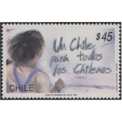 Chile 969 1990 Un Chile para todos los Chilenos MNH Chile 969 1990 Un Chile para todos los Chilenos MNH