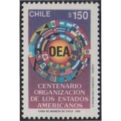 Chile 971 1990 Centenario Organización de los Estados Americanos MNH Chile 971 1990 Centenario Organización de los Estados Americanos MNH