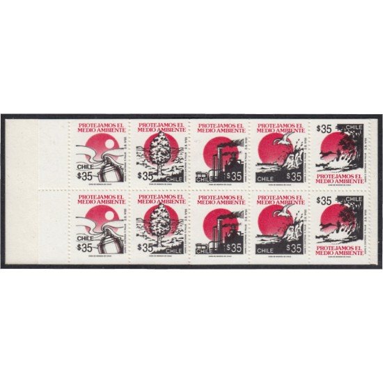 Chile C979/83 1990 Protejamos el Medio Ambiente carnet MNH