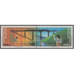 Chile 1007/08 1990 100 Años del viaducto de Malleco MNH Chile 1007/08 1990 100 Años del viaducto de Malleco MNH