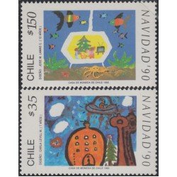 Chile 1009/10 1990 Navidad Christmas MNH Chile 1009/10 1990 Navidad Christmas MNH