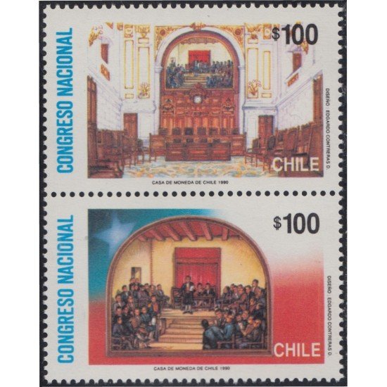 Chile 1013/14 1991 Congreso Nacional MNH Chile 1013/14 1991 Congreso Nacional MNH