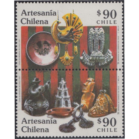 Chile 1032/33 1991 Artesanía chilena MNH Chile 1032/33 1991 Artesanía chilena MNH