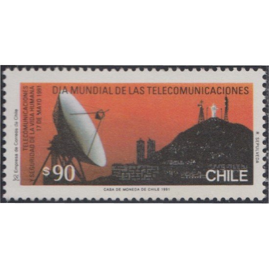 Chile 1040 1991 Día Mundial de las Telecomunicaciones MNH Chile 1040 1991 Día Mundial de las Telecomunicaciones MNH