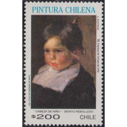 Chile 1080 1991 Pintura Chilena Cabeza de niño MNH Chile 1080 1991 Pintura Chilena Cabeza de niño MNH