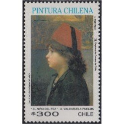 Chile 1081 1991 Pinturas Chilenas El Niño del Fez MNH Chile 1081 1991 Pinturas Chilenas El Niño del Fez MNH