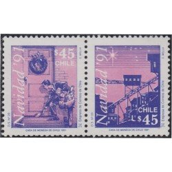 Chile 1084/85 1991 Navidad Christmas MNH Chile 1084/85 1991 Navidad Christmas MNH