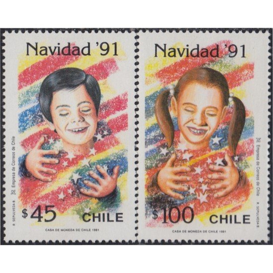 Chile 1086/87 1991 Navidad Christmas MNH