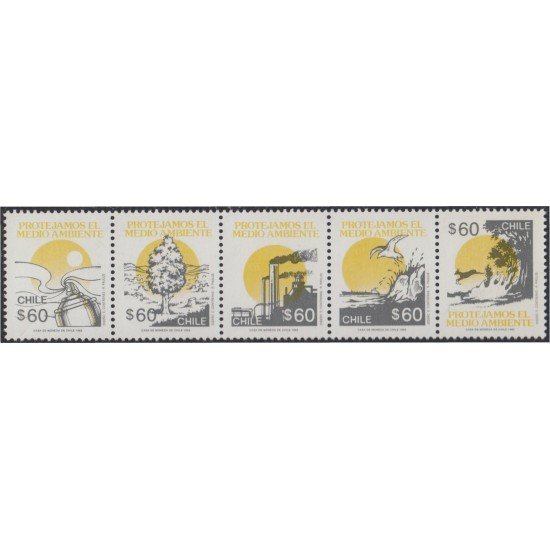 Chile 1091/95 1992 Protejamos el medio ambiente MNH Chile 1091/95 1992 Protejamos el medio ambiente MNH