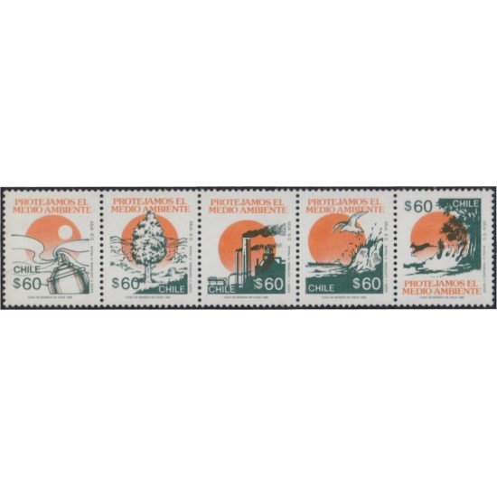 Chile 1096/00 1992 Protejamos el medio ambiente MNH Chile 1096/00 1992 Protejamos el medio ambiente MNH