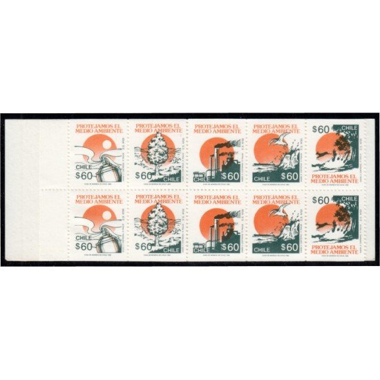 Chile C1096/00 1992 Protejamos el medio ambiente carnet MNH