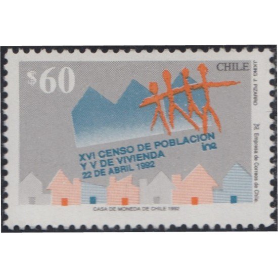 Chile 1101 1992 XVI Censo de población MNH Chile 1101 1992 XVI Censo de población MNH