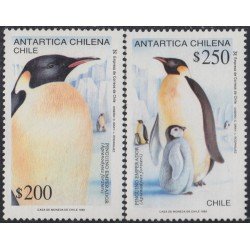 Chile 1129/30 1992 Antártica Chilena Pingüino Emperador MNH Chile 1129/30 1992 Antártica Chilena Pingüino Emperador MNH