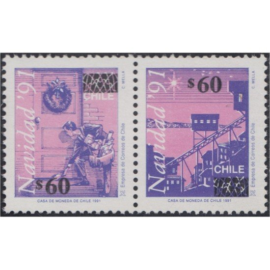 Chile 1131/32 1992 Navidad Christmas MNH Chile 1131/32 1992 Navidad Christmas MNH