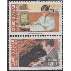 Chile 1140/41 1992 Claudio Aprau Pianista MNH Chile 1140/41 1992 Claudio Aprau Pianista MNH