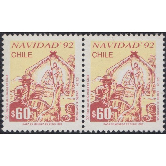 Chile 1146a/46Aa 1992 Navidad Christmas MNH Chile 1146a/46Aa 1992 Navidad Christmas MNH