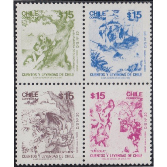Chile 1147F/J 1992 Cuentos y Leyendas de Chile MNH Chile 1147F/J 1992 Cuentos y Leyendas de Chile MNH