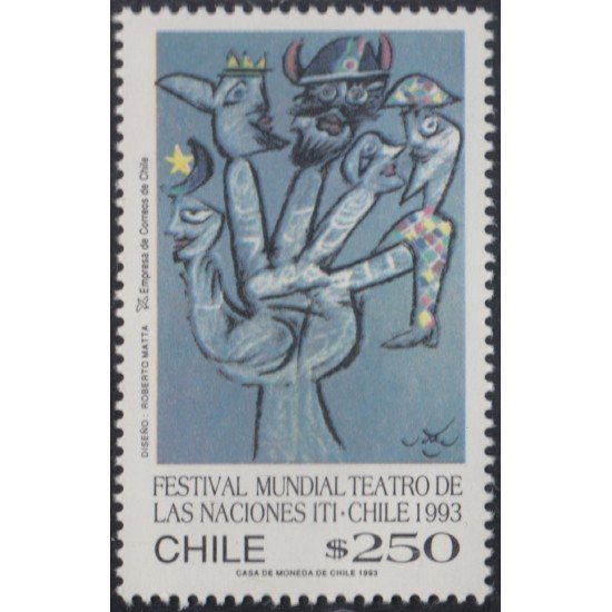 Chile 1150 1993 Festival Mundial de Teatro MNH Chile 1150 1993 Festival Mundial de Teatro MNH