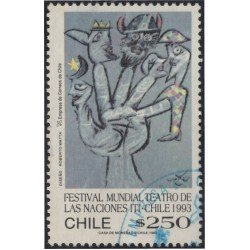 Chile 1150 1993 Festival Mundial de Teatro usado Chile 1150 1993 Festival Mundial de Teatro usado