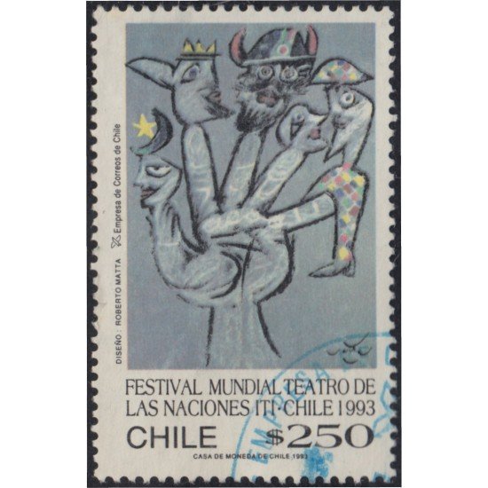 Chile 1150 1993 Festival Mundial de Teatro usado Chile 1150 1993 Festival Mundial de Teatro usado