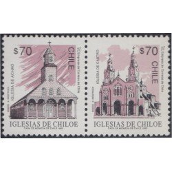 Chile 1151/52 1993 Iglesias de Chiloe MNH Chile 1151/52 1993 Iglesias de Chiloe MNH