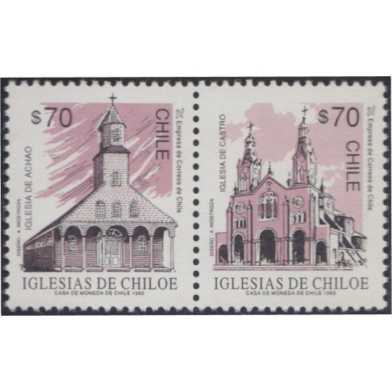 Chile 1151/52 1993 Iglesias de Chiloe MNH