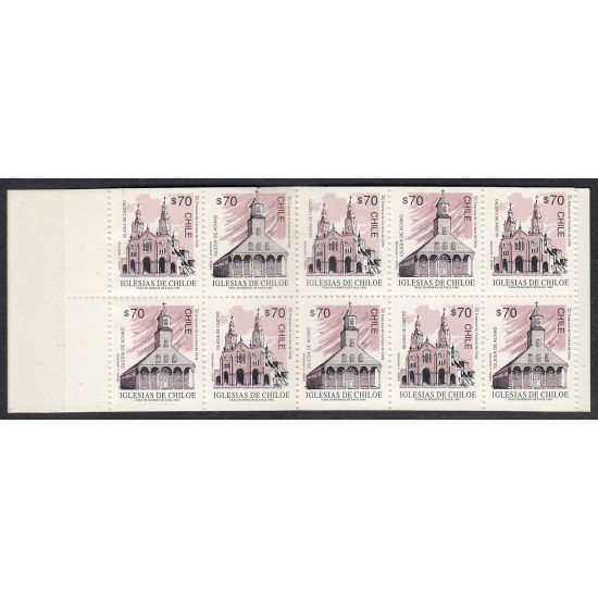 Chile C1151/52 1993 Iglesias de Chiloe carnet MNH Chile C1151/52 1993 Iglesias de Chiloe carnet MNH