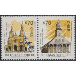 Chile 1153/54 1993 Iglesias de Chiloe MNH Chile 1153/54 1993 Iglesias de Chiloe MNH