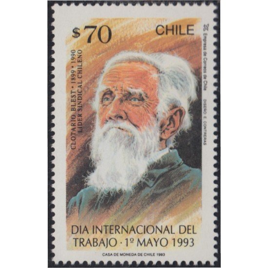 Chile 1156 1993 Clotario Blest líder sindical chileno MNH Chile 1156 1993 Clotario Blest líder sindical chileno MNH